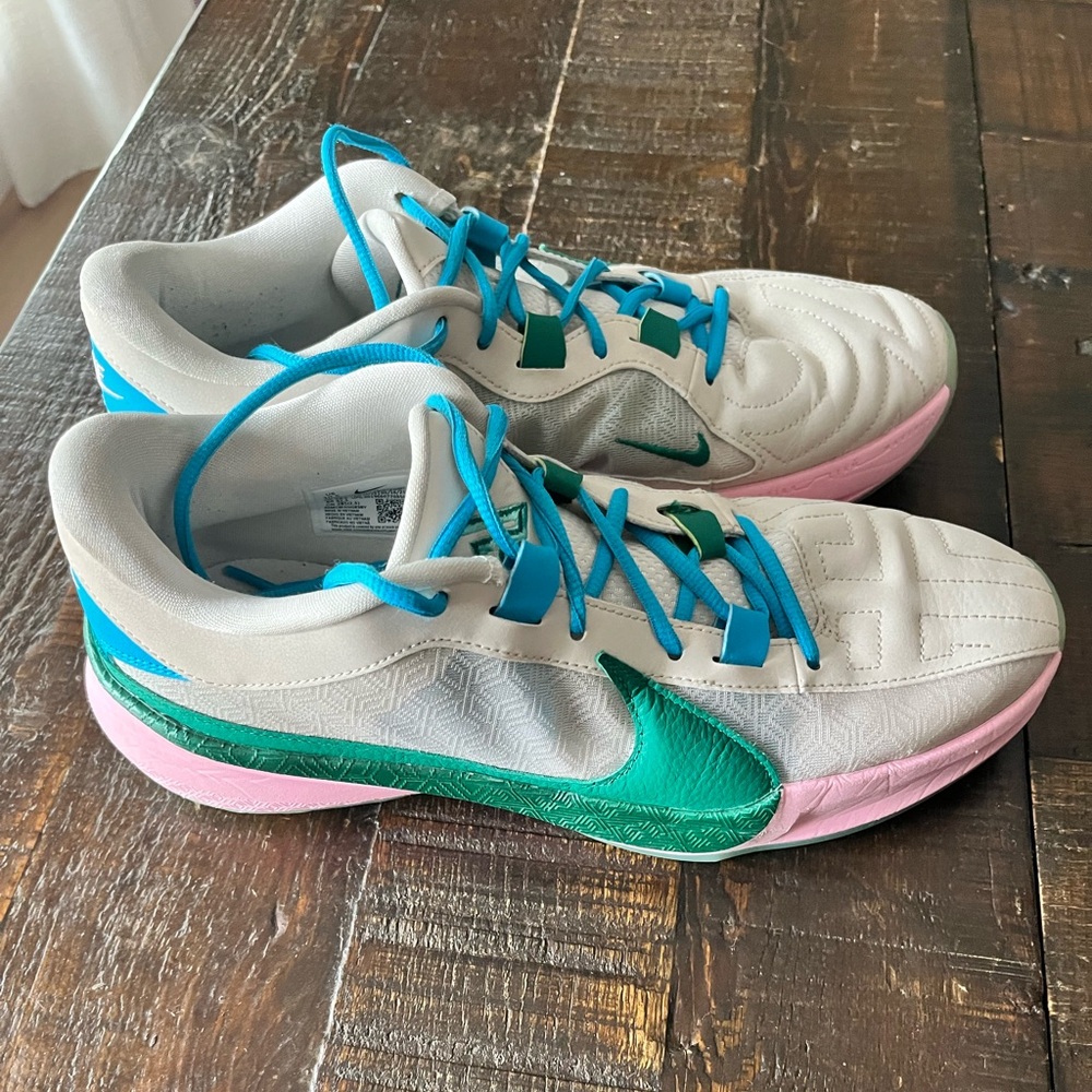 Nike Green and Pink Zoom Freak 5